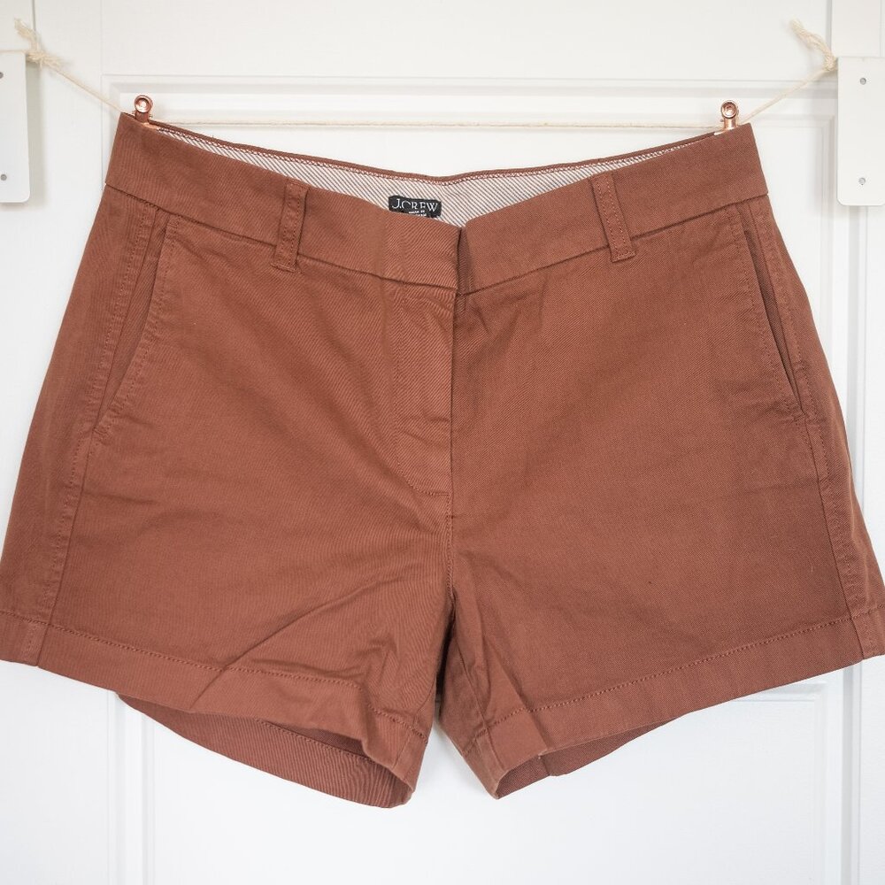 J Crew Chino Shorts Women Brown Size 8
